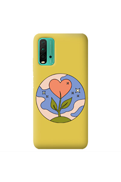 Other Xiaomi Poco M3 Hearted Flower Yellow Colored Silicone TPU Θήκη