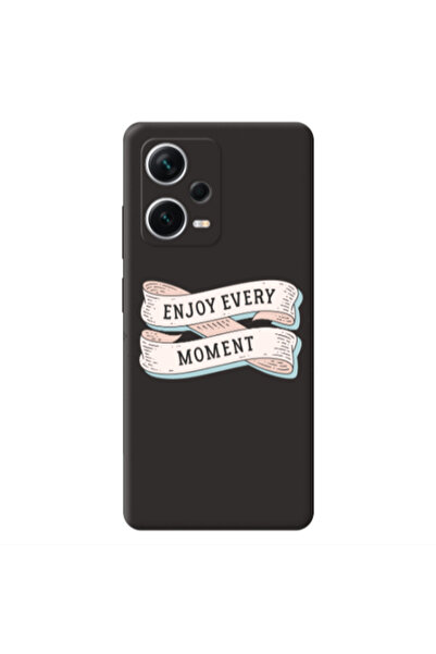 Other Xiaomi Poco X5 Enjoy Every Moment 2 Black Colored Silicone TPU Θήκη