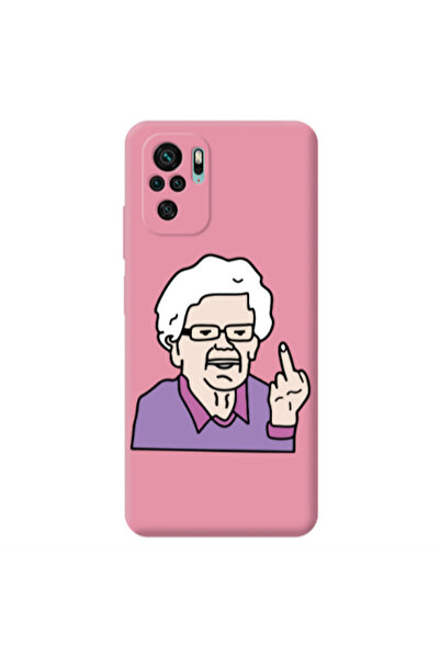Other Xiaomi Redmi Note 10S Crazy Granny Pink Colored Silicone TPU Θήκη