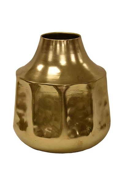 Plastona Μεταλλικό Βάζο 00.07.74029 19x19εκ. Χρυσό