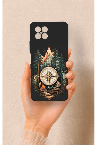 Vip Case Omix X600 Compatible Compass Forest Patterned Silicone Case