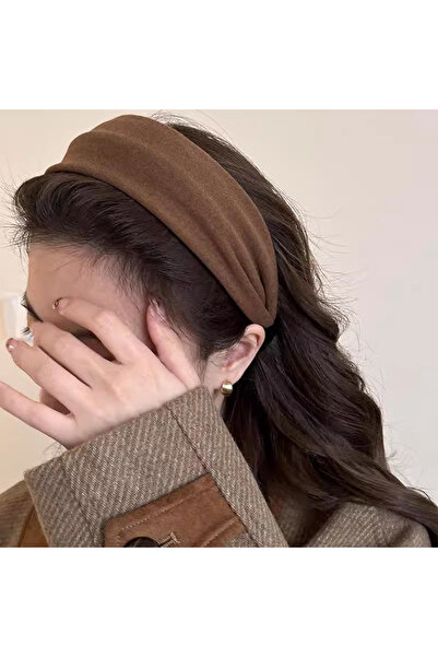 Choice4 4 brown Vintage Solid Soft Cotton Hairband Women Girls Leopard Print ...