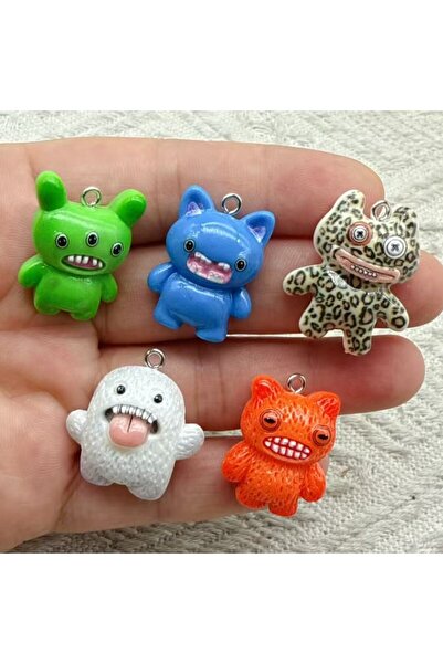 Choice Black Gun Plated 10pcs Resin Cartoon Charm for Jewelry Making Earring ...