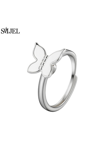 Choice15 resizable TJZ163 SMJEL Fidget Spinner Ring Anxiety for Women Crystal...