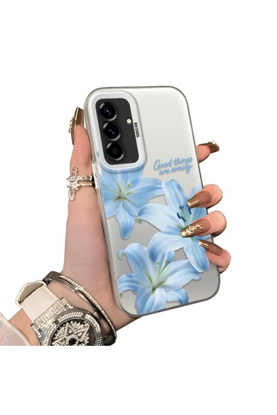 Hontinga Samsung Galaxy A56 Compatible Silicone Edge Hard Back Case Couple Ph...