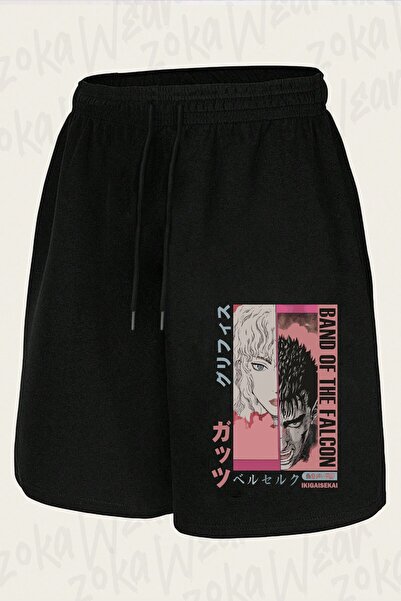 ZOKAWEAR Unisex Berserk Griffith and Guts Custom Anime Design Printed Shorts