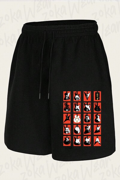 ZOKAWEAR Unisex ηλεκτρική κιθάρα v2 Σορτς με στάμπα σχεδίου