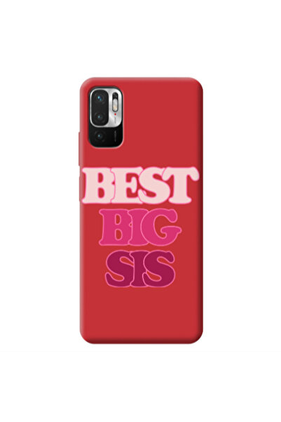 Other Xiaomi Redmi Note 10 Pro 5G Best Big Sis Red Colored Silicone TPU Θήκη