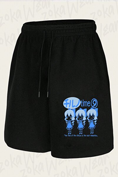 ZOKAWEAR شورت مطبوع بتصميم Touhou Chill Cirno Time للجنسين