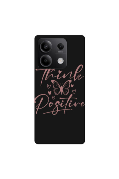 Other Xiaomi Redmi Note 13Pro 5G Think Positive Black Colored Silicone TPU Θήκη