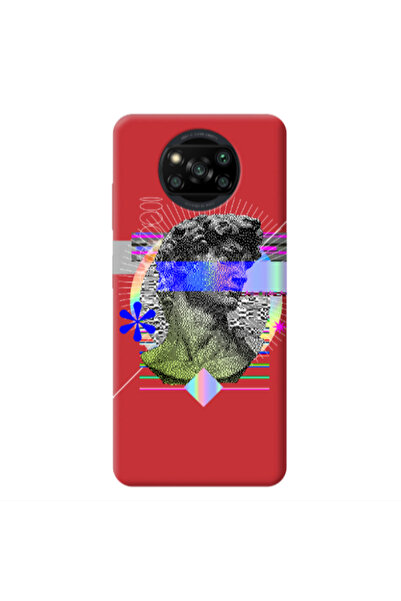 Other Xiaomi Poco X3 /X3 Pro Statue pixels Red Colored Silicone TPU Θήκη