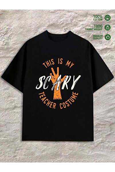 17 seramik 1 Pack Women's Black Halloween T-Shirts 180g 100% Short Sleeve Rou...