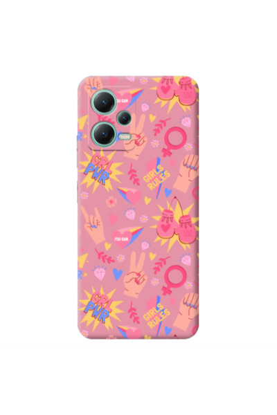 Other Xiaomi Redmi Note 12 Pro 5G Grl Pwr 2 Pink Colored Silicone TPU Θήκη
