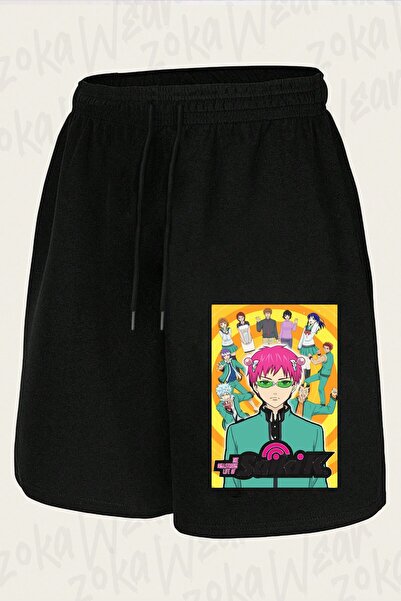 ZOKAWEAR Unisex the Disastrous Life of Saiki K Manga Design Printed Shorts