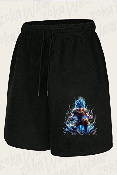 ZOKAWEAR Unisex Goku Ssj Blue Design Printed Shorts