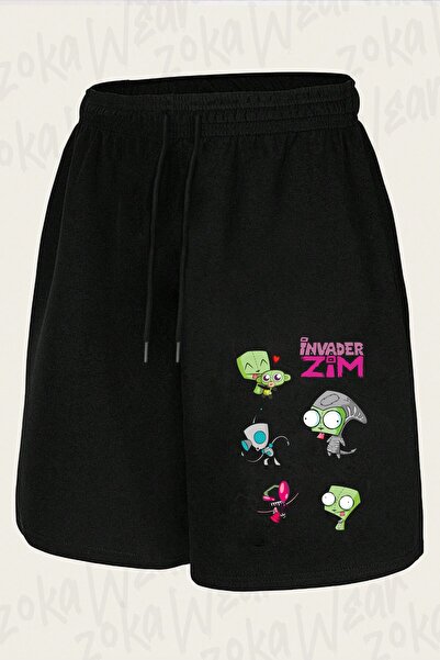 ZOKAWEAR Unisex Invader Zim V22 Design Printed Shorts