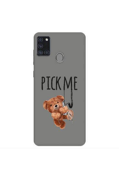 Other Samsung A21S Pick me Grey Colored Silicone TPU Θήκη