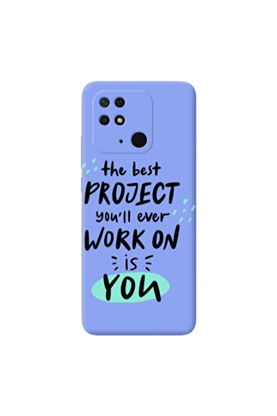 Other Xiaomi Redmi 10C The Best Project Light Purple Colored Silicone TPU Θήκη