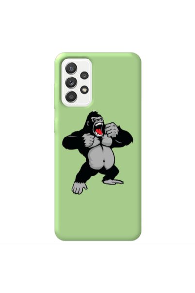 Other Samsung A72 Angry Gorilla2 Light Green Colored Silicone TPU Θήκη