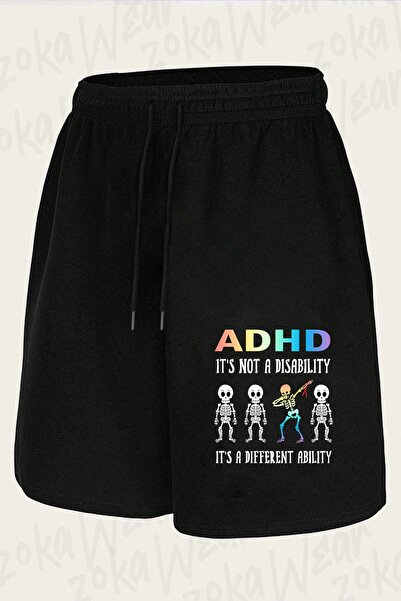 ZOKAWEAR Unisex Adhd It's Not Disability Design Printed Shorts