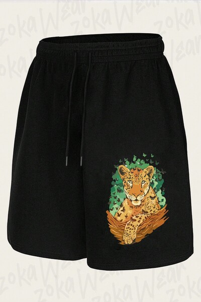 ZOKAWEAR Unisex σορτς με στάμπα Nature Tiger Butterfly Forest Design