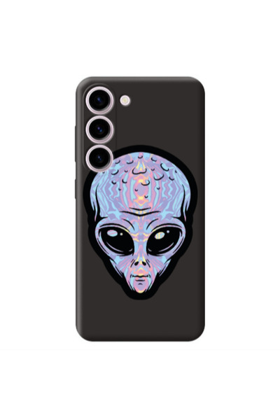 Other Samsung S23 Plus Alien Black Colored Silicone TPU Θήκη