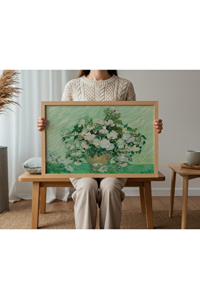 Pegziz Pictură cu trandafiri de Vincent van Gogh |   Poster cu flori înrămate...