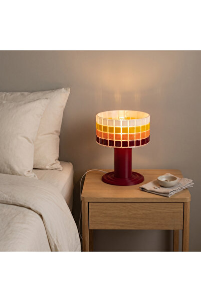 FLTFRM Design Handmade Colorful Mosaic Table Lamp - Decorative 3D Standing Ni...