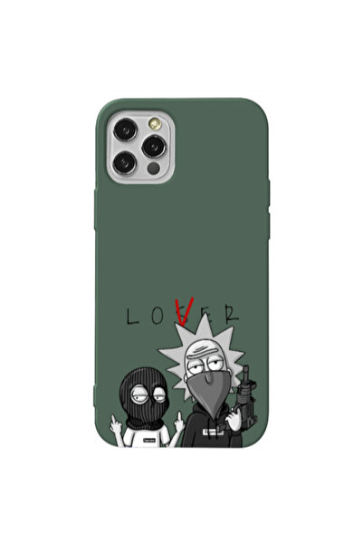 Other Apple iPhone 12 Pro Rick Loser Dark Green Colored Silicone TPU Θήκη