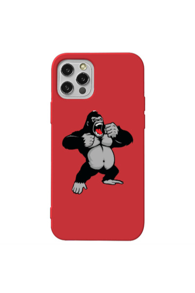Other Apple iPhone 13 Pro Angry Gorilla2 Red Colored Silicone TPU Θήκη