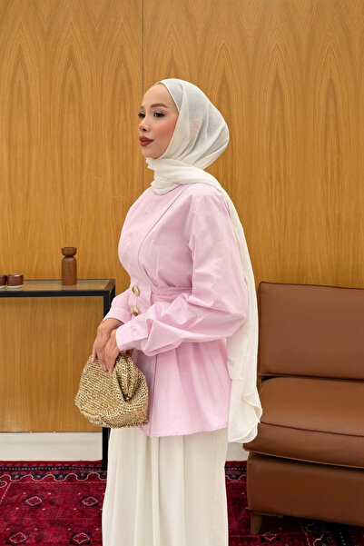 fushya design Pens Detaylı Önden Bağlamalı Gömlek