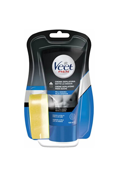 Veet Ανδρική Κρέμα Αποτρίχωσης για Χρήση στο Ντους Ιδανική για Ευαίσθητο Δέρμ...