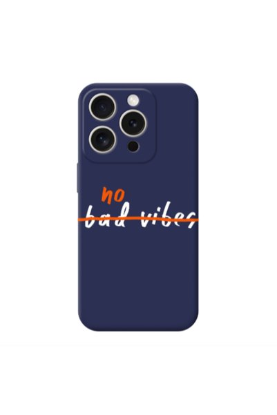 Other Apple iPhone 15 Pro Max No bad vibes 2 Dark blue Colored Silicone TPU Θήκη
