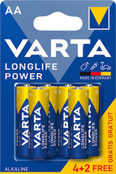 Varta 6 τεμάχια Αλκαλικές Μπαταρίες AA LongLife Power 1.5V