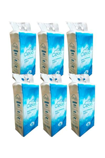 CLOUD 6 Packs of Wall Hanging Tissues 4Ply Contains 1200 Tissues Each