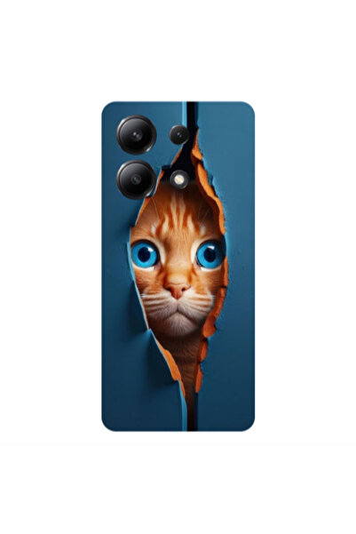 Other Xiaomi Redmi Note 13 4G Cat Blue Eyes Transparent Silicone TPU Θήκη