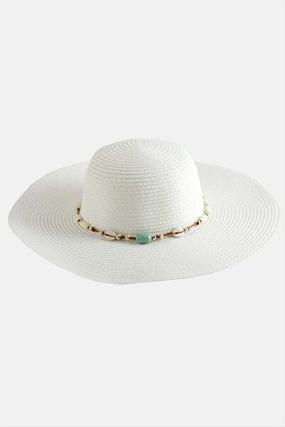 AKSESUARIM Ethnic Beaded Straw Hat
