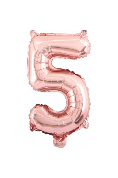 Parti Dükkanı 34 Inch 5 Number Rose Gold Foil Balloon 76 cm Helium Compatible...