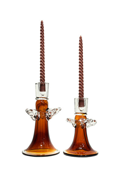 Lara Decor Amber Taşlı İthal Şamdan Seti