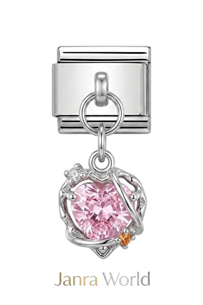 JANRA WORLD İtalyan Charm Süslü Charm 0.9mm İtalyan Charm Bileklik Uyumlu Pas...
