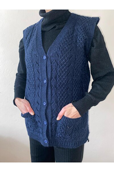 mamizya Women's Plus Size Double Pocket Buttoned Mother's Vest