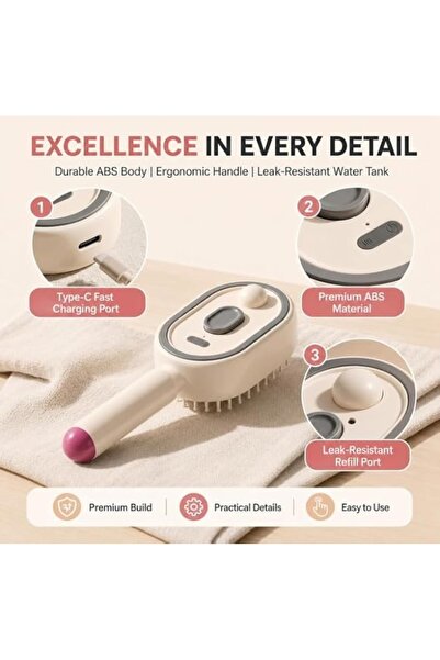 Generic Rechargeable Electric Hair Detangling Brush with Auto Mist Spray, Red...