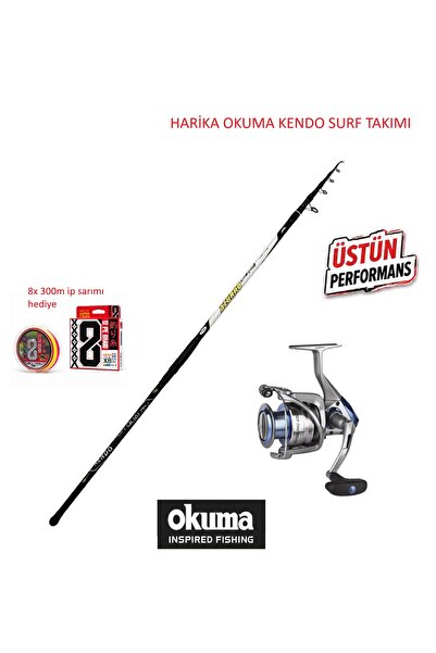 Okuma Safina Pro SNP-6000 3+1 bb Olta Makinesi+Kendo Azurro Surf 420cm 250 gr...