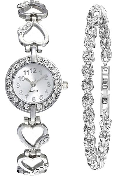 Arabest Women Crystal Bangle Watch, Hollow Stainless Steel Strap, Elegant Dre...
