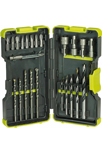 Ryobi RAK30MIX Set de 30 de burghie HSS cu coadă cilindrică pentru lemn, meta...