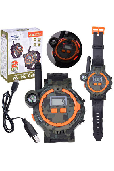 Jokomisiada Walkie Talkie 2 Ceasuri Multifuncționale Rază 200m Busolă Za5463