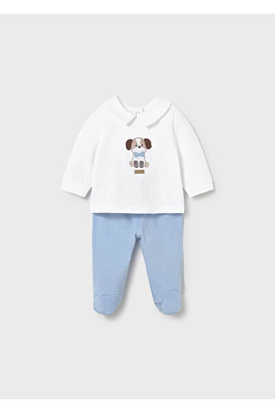 MAYORAL Baby Teddy Bear Printed Booties Top and Bottom Set 1501