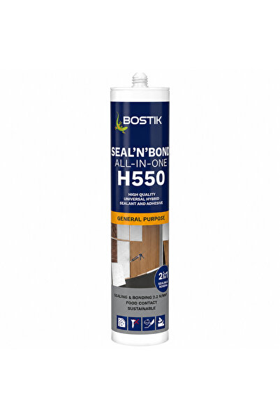 BOSTİK H550 Yüksek Kalite Genel Amaçlı Hibrit Mastik ve Yapıştırıcı Beyaz Ren...