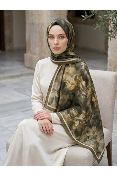 Nûda - Tarzın Değil , Tavrın Zarafeti Frosted Bloom Muslin Shawl Çağla - Natu...