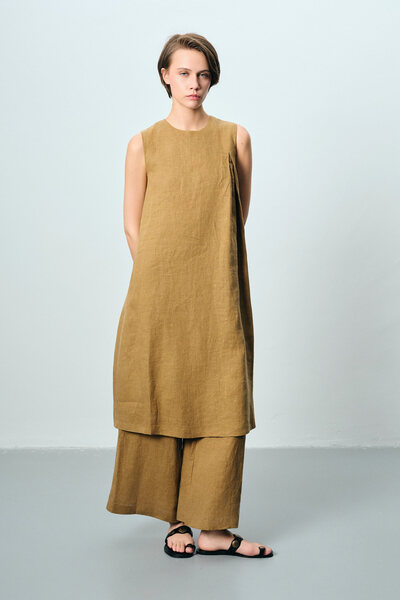 boneqa barcelona Keten Tunic Pant Elbise